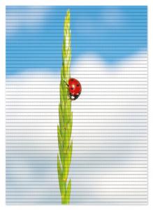 Коврик для душа Wallario, нескользящий коврик, коврик для ванной, коврик для двери, зернистая божья коровка, размер ок. 70 х 50 см, синий