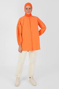 Блузка на пуговицах REFKA  Modanisa, желтый