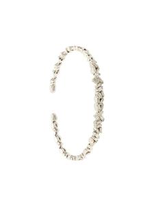 Браслет-кафф Uneven Fireworks из белого золота с бриллиантами Suzanne Kalan, серебряный