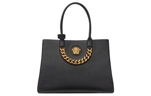 Сумка La Medusa из коровьей кожи, шоппер, кроссбоди, женская ручная кладь Tubas черный VERSACE, Set (Bag+Dust Bag)