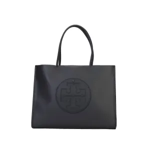 Сумка Ella Leather Tote через плечо женская черная TORY BURCH