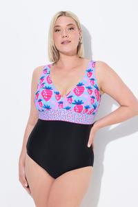 ULLA POPKEN Женский купальник с клубникой, декоративная лента, мягкие чашечки, переработанный