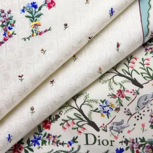 DIOR Шарф Mulberry Silk Women's Ecru