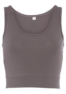 Спортивная футболка LASCANA ACTIVE Sporttop, серо коричневый