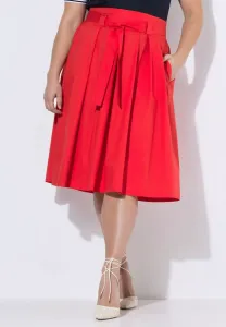Алиновая юбка komfortbund с повязкой на поясе Ulla Popken, Poppy Red