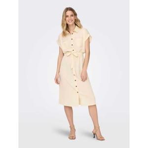 Длинное платье Only Hannover Short Sleeve, бежевый