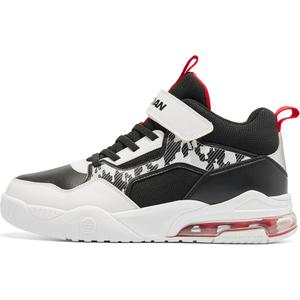 Нескользящие износостойкие детские кроссовки для скейтбординга среднего размера для подростков QIAODAN, черный/белый