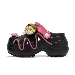 TINMUU Женские сабо черные с розовым, цвет Black/Rose Accessories 1