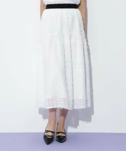 Юбка в клетку с перьями Jill By Jill Stuart, цвет White