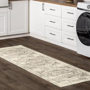 nuLOOM, 77 x 244 см, Ковер для пола Vintage Medallion, машинная стирка, Brielle Grey