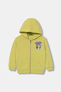 Детская хлопковая толстовка United Colors Of Benetton, зеленый