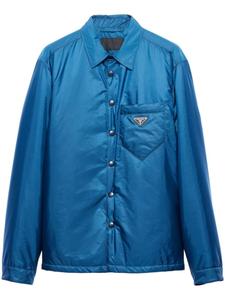 Футболка с треугольным логотипом Prada, синий