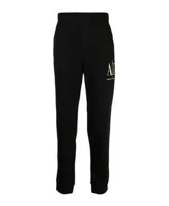 Черные брюки с логотипом бренда Armani Exchange, черный