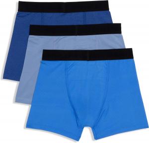 Комплект из 3 трусов-боксеров для мальчиков Calvin Klein Performance, Victoria Blue Heather/Faded Denim/Captains Blue