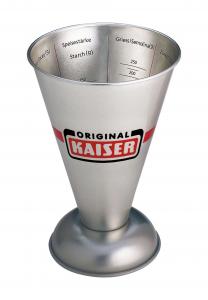 Стакан мерный Kaiser для кондитерских изделий, 250 мл, серебряный