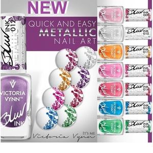 Размытые чернила металлик многоцветный мраморный пигмент для ногтей - 16 цветов Victoria Vynn