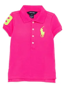 Рубашка поло с вышитым логотипом Polo Ralph Lauren Kids, розовый