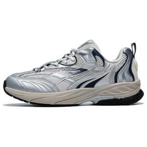 QIAODAN Низкие повседневные туфли с мягкой подошвой, устойчивые к истиранию, белые, серебристые