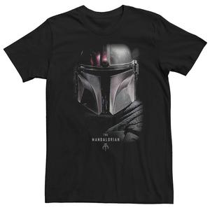 Мужская футболка The Mandalorian Bounty Hunter Shadow Licensed Character, черный