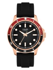s.Oliver Аналоговые часы в черном цвете