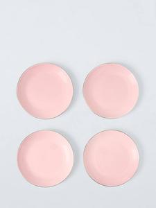 Тонкий фарфоровый десертный поднос John Lewis, Set of 4, 18cm, Pink