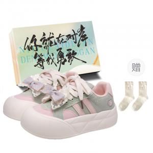 JimiXiong Женские скейтерские кроссовки Guava Pink с коробкой и носками в подарок, цвет Guava Pink+Box+Gift Socks