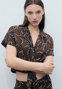 Блузка на пуговицах LIFE Mango, коричневый