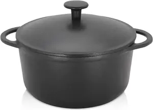 Кастрюля для мяса Krüger Rustica с крышкой, черный