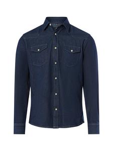 Nils Sundström Джинсовая рубашка темно-серого цвета