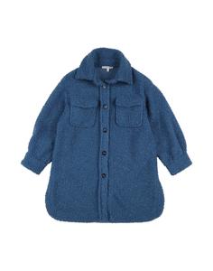 Пальто для девочек Piccola Ludo, серо-синий