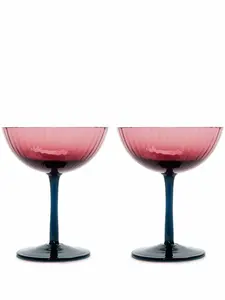 Набор из двух бокалов для шампанского La Doublej, фиолетовый