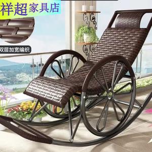 Vinoya Кресло-качалка из ротанга с усиленной стальной рамой, модель reinforced double-wheel, цвет purple gold wide rattan