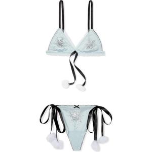 Victoria's Secret Женский комплект белья Cream Blue