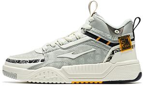 Кеды, скейтборд обувь женская средняя высота светло-серый/дуб белый Erke