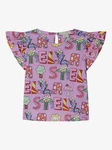 Детский топ из хлопка с логотипом Fairy Stella McCartney Kids, Purple