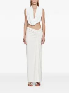 Юбка со сборками Christopher Esber, нейтральный