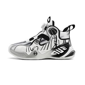 Детские баскетбольные кроссовки с противоскользящей подошвой и амортизацией от ударов SAINT WATERS, белый/черный