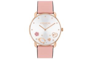 Коллекция ELLIOT Европейские/Американские часы Наручные часы Кварцевый механизм Кожаный ремешок 36 мм Белый циферблат Женские часы COACH