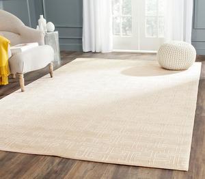 Ковер SAFAVIEH, 183 x 275 см, Tibetan Collection - Ivory & White, ручной вязки из вискозы, идеален для помещений с высокой проходимостью в гостиной, спальне (TB832B)