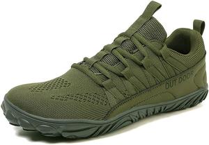 Мужские походные кроссовки для ходьбы, дышащие вязаные кроссовки для трейлового бега, велоспорта и повседневной носки, с противоскользящей подошвой и поддержкой свода стопы - легкие спортивные кроссовки для мужчин Qacksv, зеленый