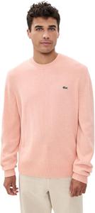 Lacoste мужской шерстяной свитер с круглым вырезом, Light Pink Chine