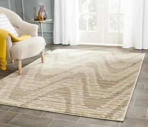 Ковер SAFAVIEH, 125 x 183 см, Porcello Collection, Grey & Dark Grey, современный дизайн, не линяет и прост в уходе, идеален для помещений с высокой проходимостью: прихожая, гостиная, спальня (PRL7696A)