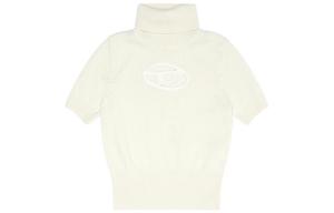 Свитер с высоким воротником и логотипом DIESEL, белый