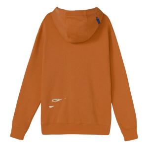Толстовка Nike embroidered logo fleece hoodie 'Orange', оранжевый