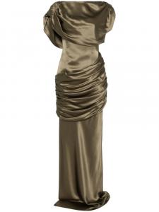 Шелковое макси-платье Giuseppe Di Morabito, зеленый