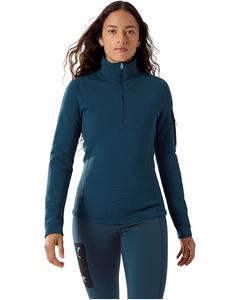 Женская базовая футболка Arc'teryx Kyanite Zip Neck, Midnight Frost