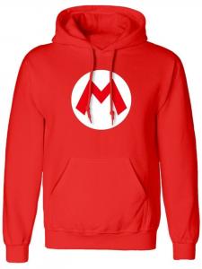 Super Mario Толстовка с капюшоном "Badge Hoodie" красного цвета