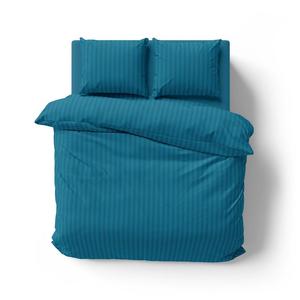 Комплект постельного белья из 3-х предметов премиум-дамасского цвета 200х200+80х80 см на молнии YKK бирюзовый Müskaan