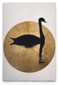 Картина на холсте A.S. Création The Swan 2 цвет cremeschwarzgold