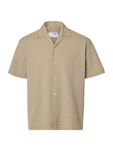 Рубашка на пуговицах Comfort fit SELECTED SLHAce, темно-бежевый